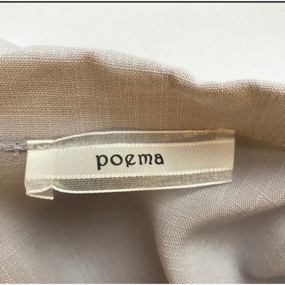Modcloth Poema Grey Purple Career Button Front  Blouse Medium‎ - Picture 4 of 5